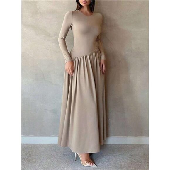 Long Sleeve A-Line Maxi Dress - Picture 3 of 12